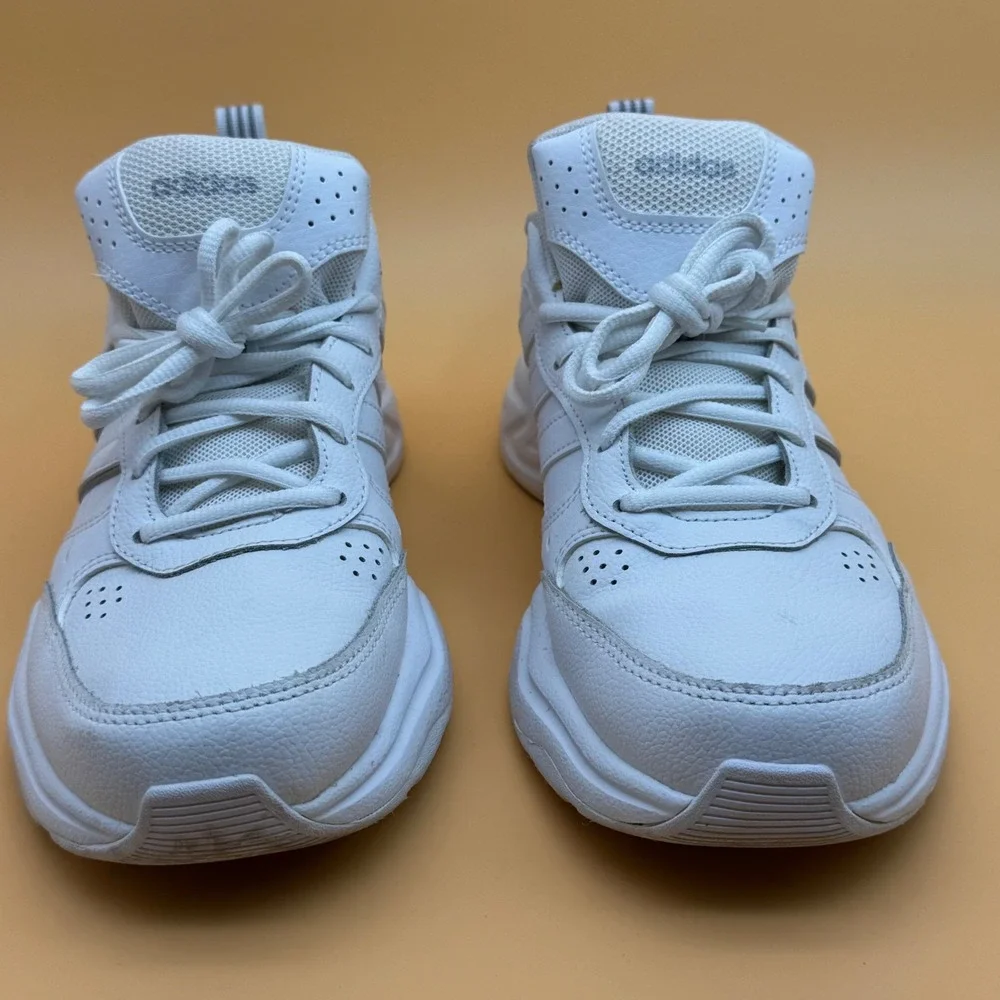 Adidas Mens‎ Strutter Sneakers Size 7.5 White Leather Athletic Casual Training